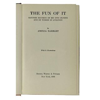 [Aviation] Amelia Earhart, The Fun of It - with Record