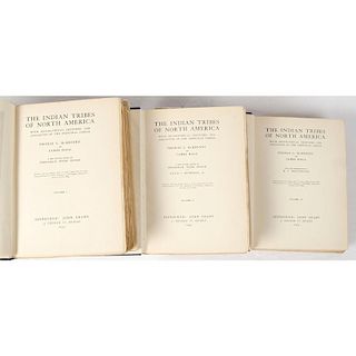 [Americana - Native American] McKenney and Hall, 3 Volume Set, 1933 with 123 Color Plates