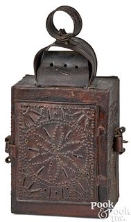 Punched tin lantern, 19th c.