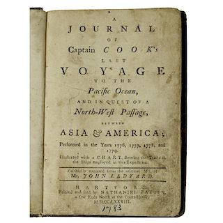 [Voyages and Travel - Maritime] Rare Ledyard Account of Cook's Last Voyage, 1783 Hartford, Howes "d"