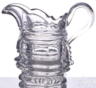 New England pressed clear glass creamer