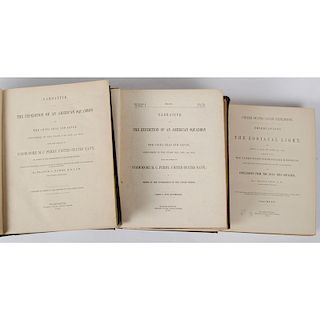 [Exploration and Travel] Perry Expediton to China and Japan, 1856, 3 Volumes, 1st Edition With Bathing Plate
