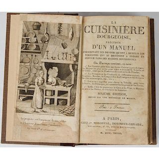 [Culinary - Cooking - Fruit] French Cooking and Cuisine, 2 Titles Bound Together, 1828-1829