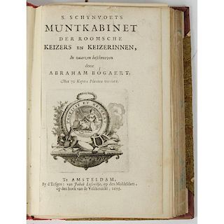 [Numismatics - Mineralogy] 1695 Poem in Dutch Describing Coin Collection Later Acquired by Peter the Great, with Illustration