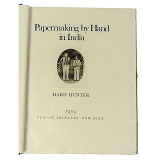 [Papermaking - India] Dard Hunter Signed/Limited, Inscribed