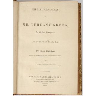 [Literature - Fine Binding] Bede, Adventures of Verdant Green -- Undergraduate Oxford Life in 3 Parts in Fine Binding