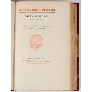 [Literature - Fine Binding] Longfellow Complete Works, 11 Volumes  in Fine Binding Deluxe Edition, 1904