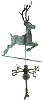COPPER LEAPING STAG WEATHERVANE & DIRECTIONALS