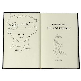 [Literature] Henry Miller Book of Friends - Signed with Drawing