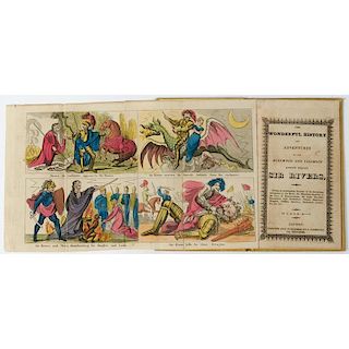 [Literature - Illustrated] Rare and Obscure, Knight Errant Sir Rivers, Folding Color Frontis, 1805