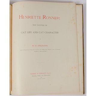 [Illustrated - Cats] Henriette Ronner by Spielmann, 1891 1st With 12 Wonderful Photogravure Illus. of Cats and Kittens