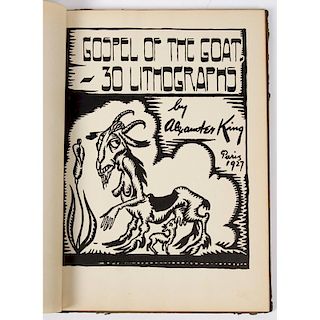 [Illustrated - Signed/Limited]  Alexander King, Gospel of the Goat, 1928, with 30 Lithographs