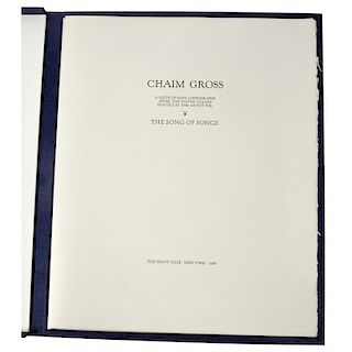 [Illustrated] Chaim Gross - Song of Songs - 9 Signed Lithos