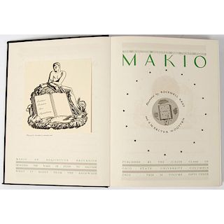[Illustrated - Rockwell Kent] Scarce Rockwell Kent Illustrated OSU Makio Yearbook for 1934