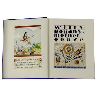 [Illustrated - Children's] Willy Pogany, Mother Goose, 1928 1st Ed. Signed and Inscribed