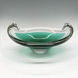 Kosta Boda Art Glass Bowl, Green Wave