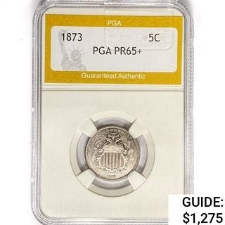 1873 Shield Nickel PGA PR65+ 