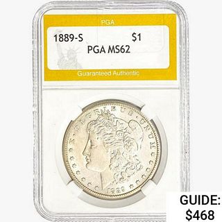 1889-S Morgan Silver Dollar PGA MS62 