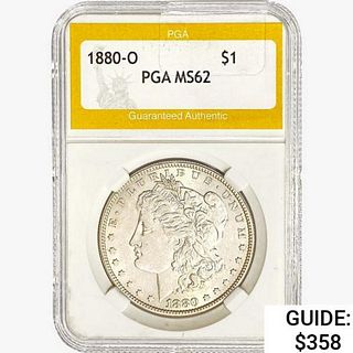 1880-O Morgan Silver Dollar PGA MS62 
