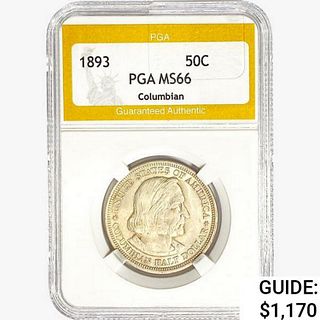 1893 Columbia Half Dollar PGA MS66 