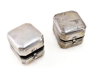 ART DECO STERLING SILVER RING BOXES
