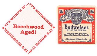1967 Budweiser Beer 3½ inch Undocumented St. Louis Missouri
