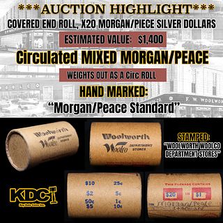 *EXCLUSIVE* x20 Mixed Covered End Roll! Marked "Morgan/Peace Standard"! - Huge Vault Hoard  (FC)
