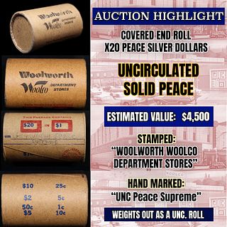 *EXCLUSIVE* Hand Marked "Unc Peace Supreme," x20 coin Covered End Roll! - Huge Vault Hoard  (FC)