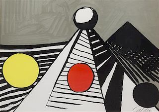 Alexander Calder, (American, 1898-1976), Pyramids and Circles, c. 1970