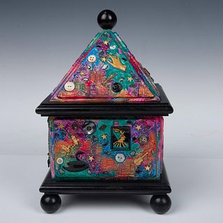 Mosaic Hand Painted Decorative Box with Polychrome Finish