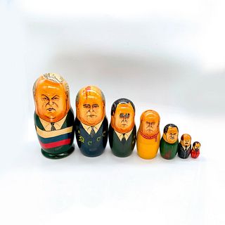 7pc Russian Nesting Dolls Set, Political Leaders