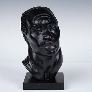 Fred Press Art Deco Plaster African Male Bust