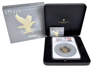 2023-P Australian Wedge Tailed Eagle Silver Five Ounce High Relief Gilt Coin