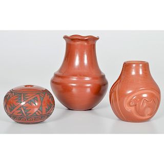 Santa Clara Redware Pottery Jars