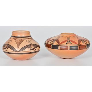 Hopi Pottery Jars with Butterfly Motif