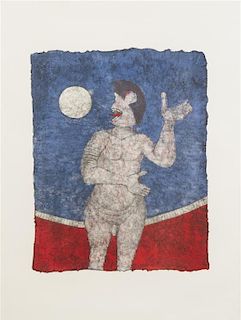Rufino Tamayo, (Mexican, 1899-1991), Luna llena, 1989