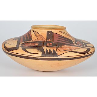 Michael Hawley-Chakoptewa (American, 1948-2012) Substantial Polychrome Pottery Jar