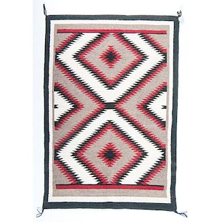 Navajo Western Reservation Saddle Blanket / Rug, Exhibited at the Booth Western Art Museum, Cartersville, Georgia