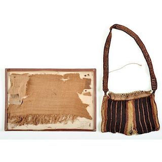 Early Peruvian Woven Bag and Ancient Egyptian Textile Fragment, Deaccessioned from a Private New York State Historical Societ