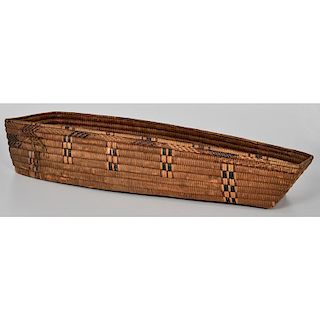 Imbricated Salish Basket Cradle,  Deaccessioned from a Private New York State Historical Society