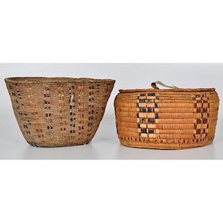 Salish Imbricated Storage and Burden Basket
