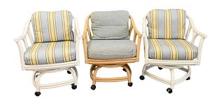 Seven Bamboo Style Chairs