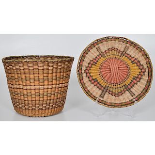 Third Mesa Hopi Basket and Plaque