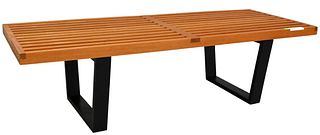 George Nelson Style Platform Slat Bench/Coffee Table