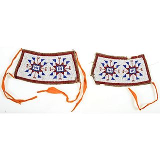 Sioux Beaded Hide Arm Bands