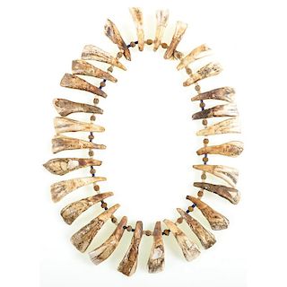 Reproduction Buffalo Tooth Necklace