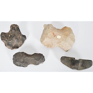 Winged Bannerstone and Flint Hoes, Deaccessioned from a Private New York State Historical Society