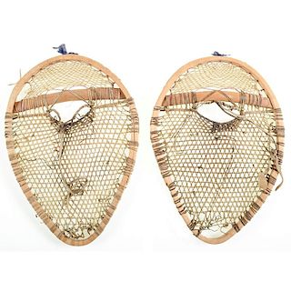 Cree Child's Bear Paw Snowshoes