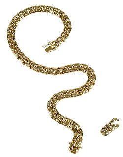 14kt. Yellow Gold Link Necklace with Extra Links