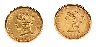 Tiffany & Co. Liberty Head Gold Coin Cufflinks